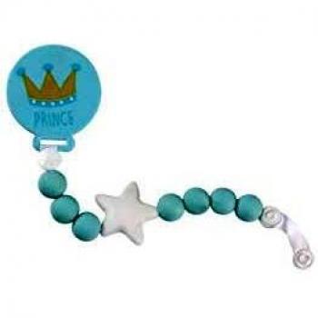 Kiokids D/Bl. Sujetachupetes Silicona Prince - Cadenas para chupetes, niños