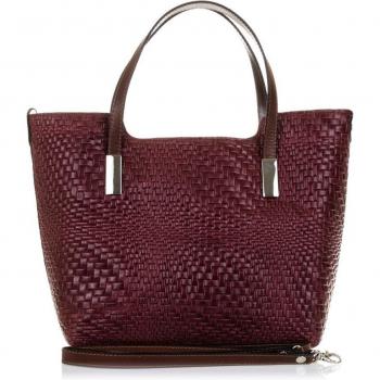 Bolso Tote Filippa de Piel Auténtica Gamuza Grabada Entrelazada - Made in Italy
