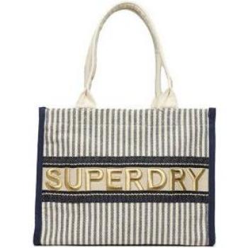 Bolso tote Superdry Luxe marino rayas con asas para mujer