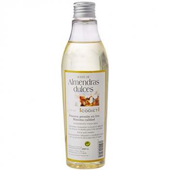 Codiet Aceite de Almendras 250ml - Aceite vegetal, 100% puro, ideal para la hidratación y nutrición de la piel y el cabello, envase de 250 ml
