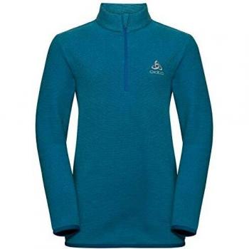 Odlo Midlayer 1/2 Zip Royale Kids Stripe-Mykonos Blue/Niagara/Stripes, Pullover-Bambino Unisex, Unisex niños, 541809-70717, Mykonos Blue/Niagara/Stripes, 104