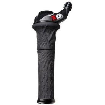 Sram - Mando Cambio Delantero X.0 Giratorio-16 3V Negro/Rojo Puño Lock-On