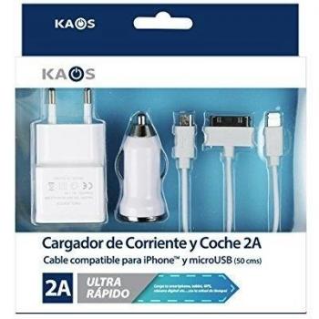CARGADOR DE CORRIENTE Y COCHE 2A CAR AND HOME CHARGER