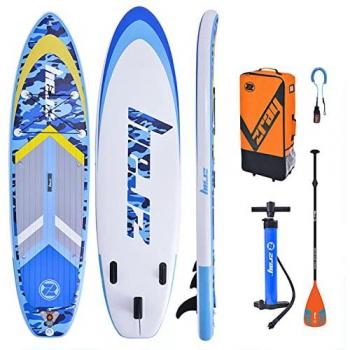 Tabla Paddle Surf Hinchable Zray Camo 10'8'' - Conjunto de paddle surf hinchable, diseño camuflaje azul, longitud de 10'8'', ideal para admiradores unisex