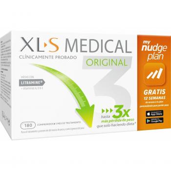 XLS Medical Captagrasas, Incluye tu plan personalizado Nudge Gratis 12 semanas para perder peso, Pierde 3 veces más peso que sólo haciendo Dieta, Capta 28% de la Grasa Ingerida, 1 Mes de Tratamiento