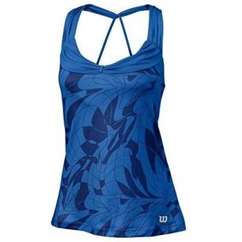Wilson W SP Art Athletic Camiseta sin Mangas de Tenis, Mujer, Azul