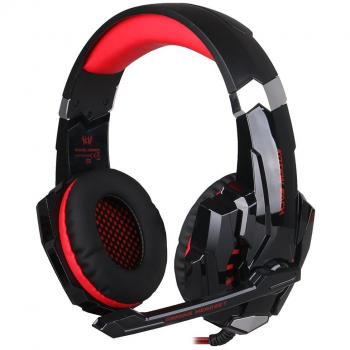 Auriculares Gaming para PS4 - iRush G9000 Cascos Gamer de Diadema con Micrófono de Cancelación de Ruido, Audifónos Gamer de Sonido Envolvente con 3,5MM Jack, Gaming Headset con Cable, LED Luz, Control del Volumen y una Tecla-Mute para Xbox one, PS4, PC