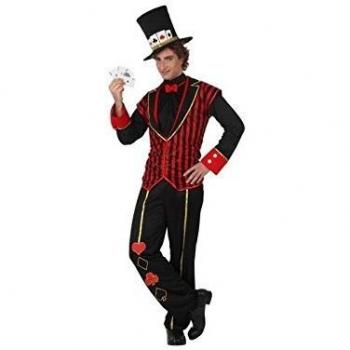 Disfraz Caballero de la Baraja de Póker para Adultos - M/L - Negro/Rojo