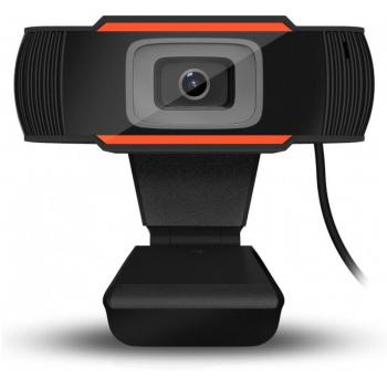 Webcam Platinet PCWC720 - 720P, color negro, con micrófono integrado y enfoque automático