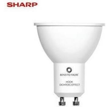 Beneito&Faure - Bombilla Led 6 Watios 60º y 594 lúmenes, colección Hook. Casquillo GU10, color de luz Blanco cálido 3000K