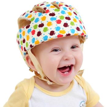 Casco de Seguridad para Bebé Infantil Antigolpes Sombrero con Ajustable Arnés de Protección para Proteger Cabeza Aprender Gatear Andar Caminar Correr Jugar Bicicleta Flor