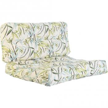 Cojín de suelo DKD Home Decor Verde Bambú Aluminio 120 x 80 x 16 cm