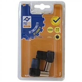 PROFER H - Conector Tv Kit 1M 1H Acod Neg Profer H