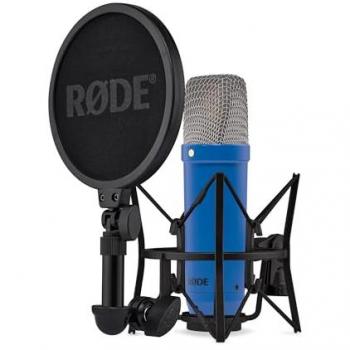 Micrófono de Estudio de Condensador RODE NT1 Serie Signature Cobalto - Diafragma Grande, Bajo Ruido, Accesorios Incluidos