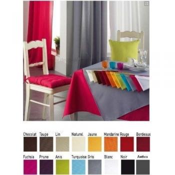 DOUCEUR D'INTERIEUR - 1720219, Mantel Rectangular, 140 X 300 Cm, Essentiel, Poliéster Liso, Gris