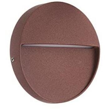 Aplique circular LED 3W 11 cm Ø acabado marrón óxido BAKER IP54