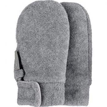 Guantes de peluche unisex color plata melange - Talla 1