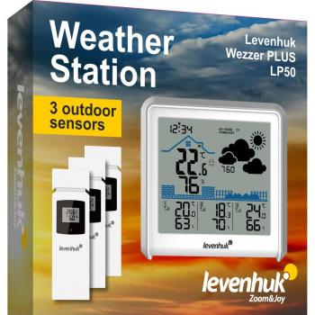 Estación Meteorológica Levenhuk Wezzer PLUS LP50 con Termohigrómetro y Funciones Avanzadas