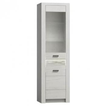 Vitrina Stanton C102 con puertas, arte blanco, 2 puertas, 56 x 192 x 42 cm