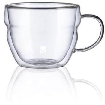 Set de 2 Tazas de 380ml en Vidrio Borosilicato Doble Pared - MasterPro Mixología - Elegantes y Resistentes, Aptas para Microondas
