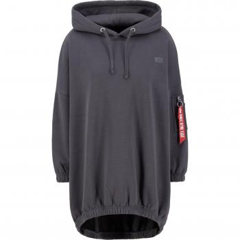 Alpha Industries Women's X-Fit Label OS Sweatshirt Dress in Vintage Grey