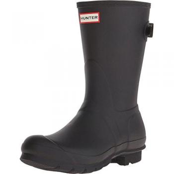 Hunter Original Back Adjustable Short Women's Boot - Black - UK5 EU38 US7