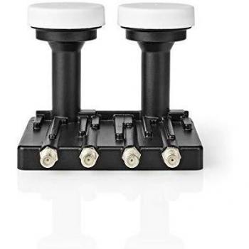 Nedis - LNB Universal - Monobloque Cuádruple - 6.0 - Factor de Ruido de 0,2 a 0,85 dB