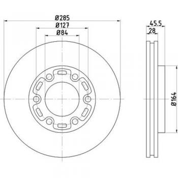 HELLA 8DD 355 108-531 Disco de freno - 54130