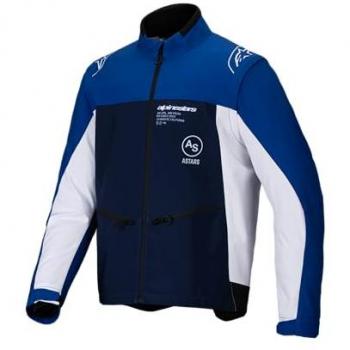 Chaqueta de motocross Alpinestars Lite-Dura Softshell - Blanco Azul (XL)