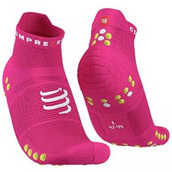 Calcetines Compressport Pro Racing V4.0 Run Low Talla 2 Fluo Pink/Primerose Unisex