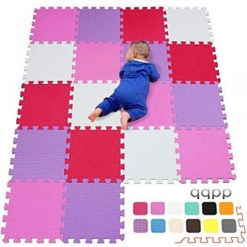 qqpp Alfombra Puzzle para Niños Bebe Infantil - Suelo de Goma EVA Suave. 18 Piezas