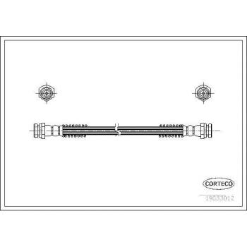 Latiguillo de freno CORTECO 19033012 - manguera de freno, alta resistencia, fabricado en goma y metal, compatible con sistemas de frenos hidráulicos, longitud específica para ajuste perfecto, resistente a altas temperaturas