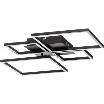 Plafón LED Frame regulable CCT 4 luces negro con mando a distancia