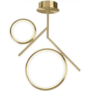 Plafón LED integrado Olimpia Oro satinado 65 Cm