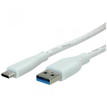 Cable USB 3.0 A a C, 3m, 5Gbps, Blanco