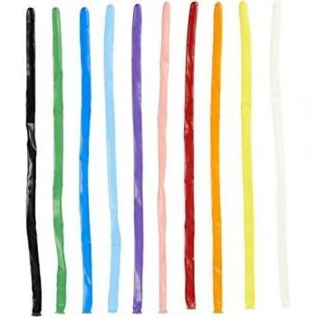Globos, colores variados, modelado, 10 unidades