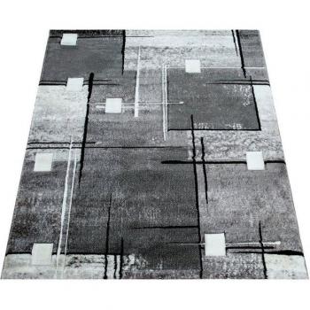 Alfombra De Diseño Abstracta Jaspeada Gris Y Lila 80x150 cm