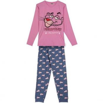 Pijama Largo Single Jersey Pink Panther Rosa - Cerdá
