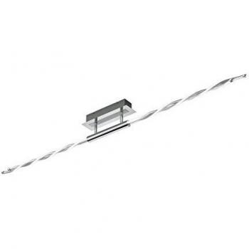 Plafón de techo LED Portofino cromo 4 luces 28W luz cálida con control remoto IP20