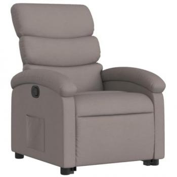 Sillón Reclinable Elevable de Tela Gris Taupe vidaXL, Silla con Respaldo y Reposabrazos, Asiento Ajustable para Ancianos, Ideal para Relax y Descanso