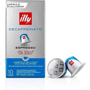 Cápsulas de Café Illy Decaffeinato Compatibles con Nespresso - 10 Piezas