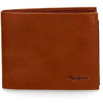 Pepe Jeans Fair Cartera Horizontal Marrón 12,5x9,5x1 cms Piel