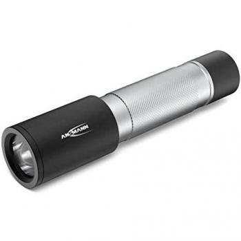 Linterna LED Ansmann Daily Use 300B, 315 Lúmenes, 41 horas de duración, batería incluida, aluminio negro/gris