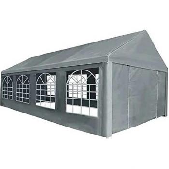 Grey PE Party Tent 4x8m (13.1'x26.2')