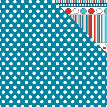 Wacky & Wild Double-Sided Cardstock 12X12-Wild & Wacky Blue Dot by Reminisce