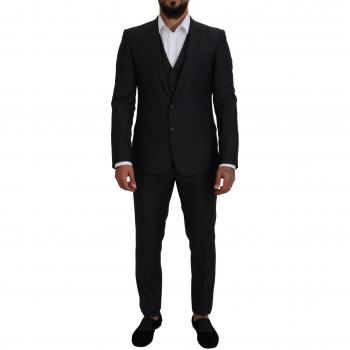 Dolce & Gabbana Gray MARTINI 3 Piece Slim Fit Suit - IT48 | M