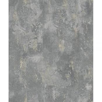 Papel pintado patrón de hormigón gris TP1008 Dutch Wallcoverings, textura llanuras, multicolor, dimensiones 10,05 x 0,53 m