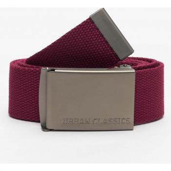 Urban Classics Unisex Burgundy Canvas Belt