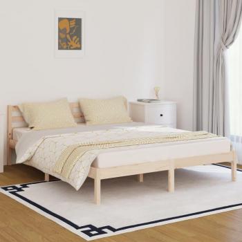 Estructura de cama de madera maciza Florencia Natural 160x200 cm