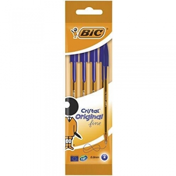 BIC Cristal Fine Ballpoint Pen Pack of 4 blue